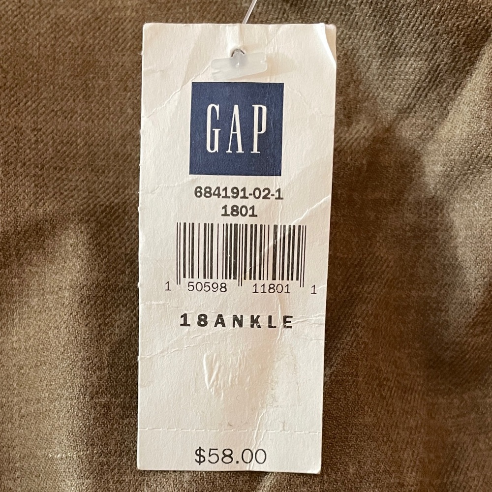 GAP Stretch Wool Blend Plus Size Brown Ankle Pants Size 18 - Picture 6 of 6